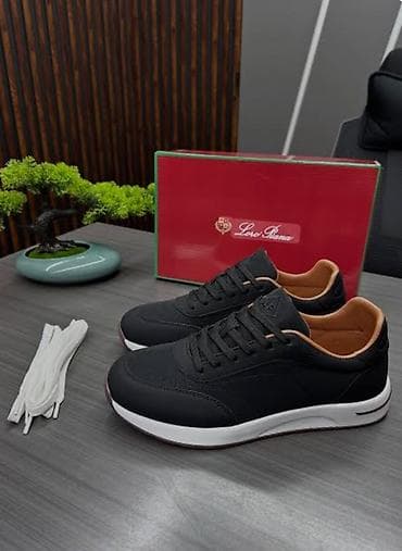 madem: Мужские кроссовки, 42.5, 43, 44, Loro Piana, Новый, цвет - Черный, Бесплатная доставка, Платная доставка, Самовывоз — 1