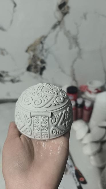 птицы бишкек: Декоративная шкатулка-юрта из гипса - Материал: гипс (алебастр) — 2