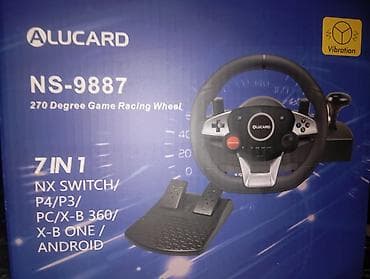 vr очки: Игровой руль ALUCARD NS-9887 (270°) с педалями - Угол поворота: 270° — 1