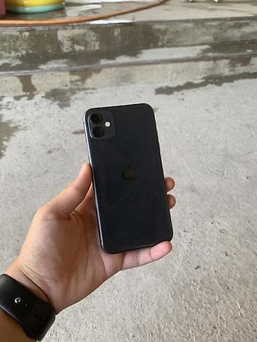 IPhone 11, Б/у, 128 ГБ, Черный, Зарядное устройство, Защитное стекло, Чехол, 76 %