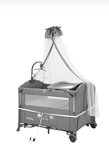 манеж для малышей: Манеж-кровать, Раскладной, Другой материал — 1