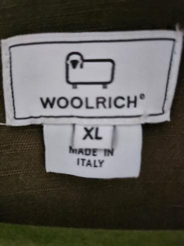 Рубашки: Рубашка Woolrich, Италия, размер XL, подойдет на L. Цвет хаки — 2