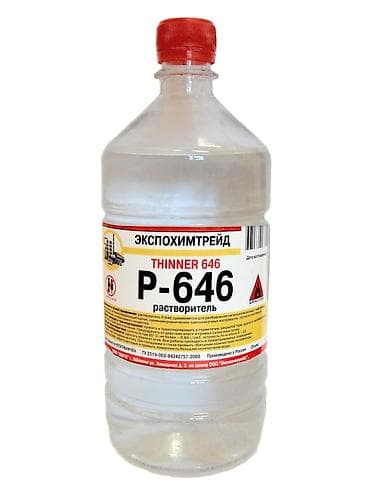 жидкий травентин: Растворитель Р-646 (Thinner 646), Экcпохимтрейд. Назначение: - Для — 1
