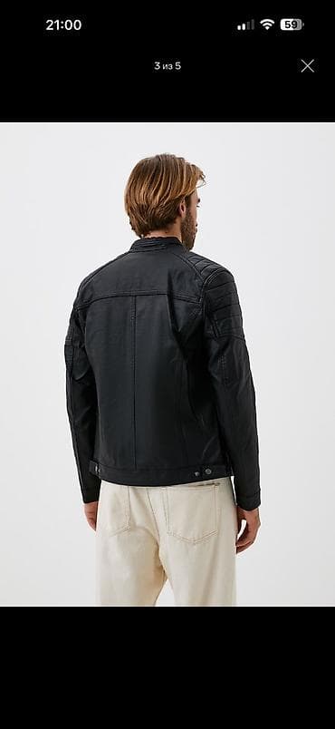 Личные вещи: Мужская куртка, S, Jack & Jones, Б/у, цвет - Черный, Самовывоз — 4