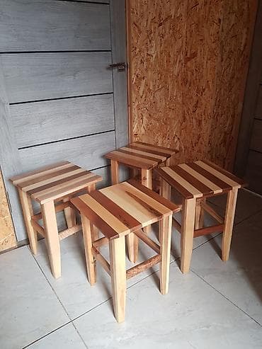 сухой карагач: Табуретка, Дерево, Не раскладной — 1