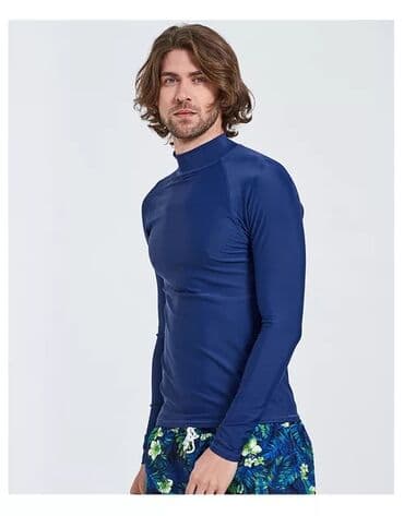 купальник для художественной: Рашгарт или футболка для плавания Эластичная ткань из смеси — 2