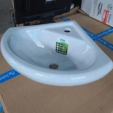 solutions third edition: Раковина для ванной, Особенности: Глянцевое, Угловая форма, Материал: Керамика — 1