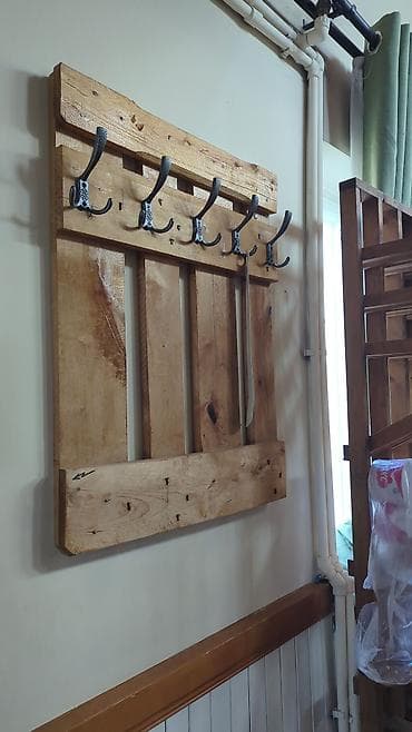 Гарнитуры для зала: Гарнитур для прихожей, Б/у, Вешалка, Дерево, Самовывоз, цвет - Коричневый — 2