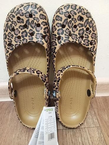 Женская обувь: Crocs Classic с леопардовым принтом - Модель: Classic (арт. 211994 на — 2