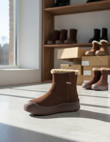 Зимние женские полусапоги - Материал верха: мягкая матовая