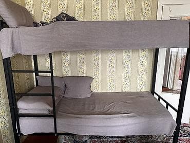 sofa bed: Двухъярусная металлическая кровать - Прочный каркас из металла — 2