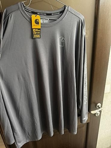 Мужская одежда: Мужская лонгслив-футболка Carhartt Force Sun Defender - Цвет: серый - — 2