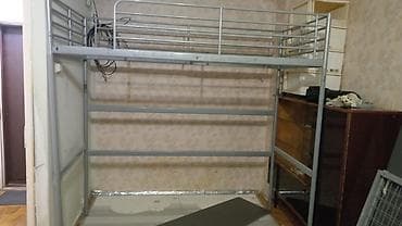 Металлическая кровать-чердак (подиумная, высокий лофт) - Прочная