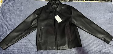 кожыный куртки: Кожаная куртка, Классическая модель, Экокожа, L — 2