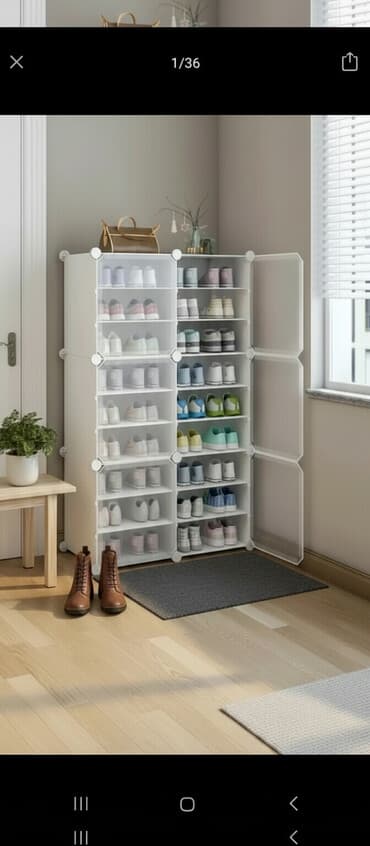 Полка для обуви. Материал тенд. Каркас железный