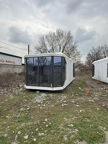 контейнер павильен: Модульный панорамный павильон/дом-студия - Современный модуль с — 1