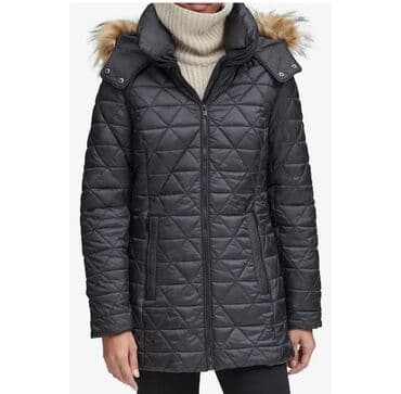 MARC NEW YORK. Стеганая куртка с отделкой из искусственного меха на