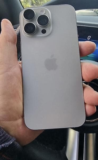 IPhone 15 Pro Max, Б/у, 256 ГБ, Серебристый, Зарядное устройство, Защитное стекло, Чехол, 87 %
