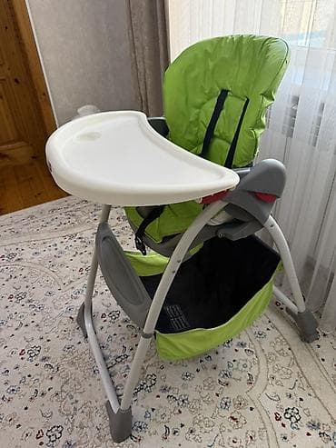 Детский высокий стульчик для кормления Chicco. - Комфортное мягкое