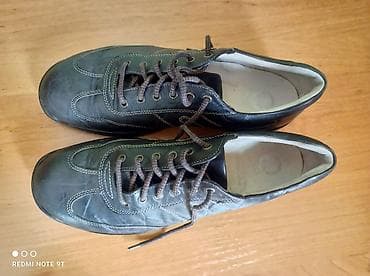 Кожаные мужские полуботинки/кроссовки casual - Материал верха