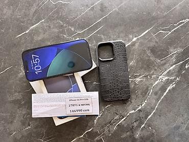 Мобильные телефоны и аксессуары: IPhone 16 Pro, Б/у, 1 ТБ, Черный, Чехол — 1