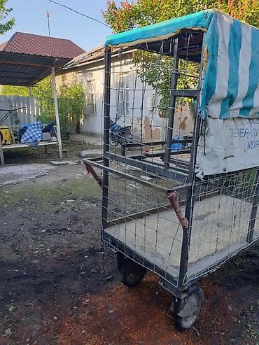 Садовые инструменты и инвентарь: Садово-строительная тачка и тележка, Стальная, Четырехколесная — 3