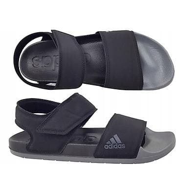 берцы белые: Сандалии Adidas Adilette Sandal (мужские) - Цвет: черный верх, серая — 1
