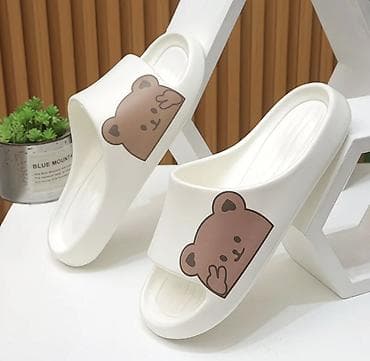 amber elixir: Сланцы с милым мишкой - Модель: шлёпанцы-сланцы с широкой перемычкой — 1