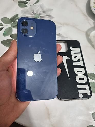 IPhone 12, Б/у, 64 ГБ, Синий, Чехол, 93 %