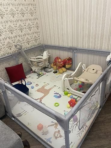 Манеждер: Детский манеж‑ограждение с мягким игровым ковриком 200х180 - — 1