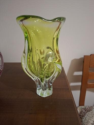 table lamp: Стеклянные декоративные вазы (2 шт.) - Материал: тяжелое литое стекло — 2