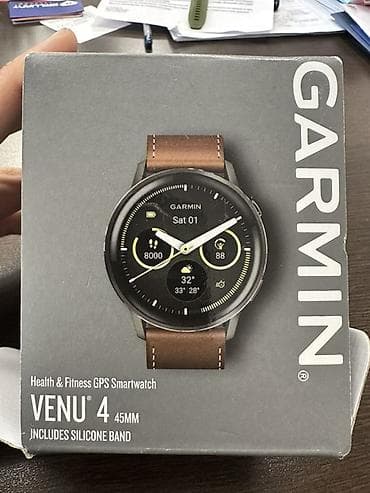 Garmin Venu 4, 45 мм С дополнительным кожаным ремешком В идеальном