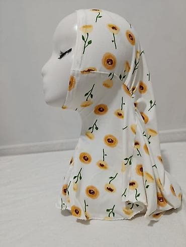 хиджап платок: Хиджаб-капор (сплошной, без завязок), темно-синий. - Форма: цельная — 8