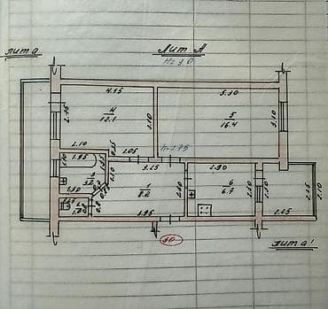 58: 2 комнаты, 58 м², Индивидуалка, 4 этаж, Косметический ремонт — 6