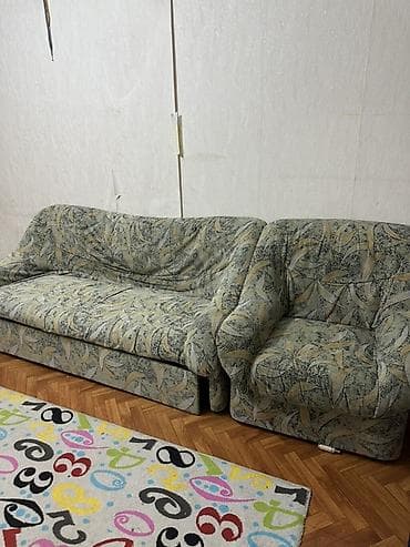 кети: Комплект мягкой мебели, Б/у, Самовывоз, цвет - Серый — 2