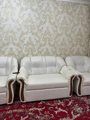 диван мяхкий: Комплект мягкой мебели, цвет - Белый — 3