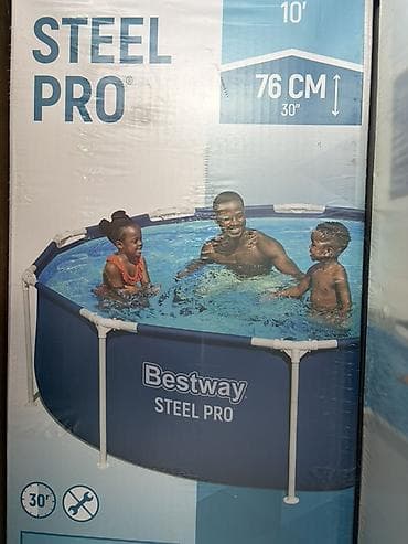 значек: Надувной каркасный бассейн Bestway Steel Pro. - Серия: Steel Pro - — 1