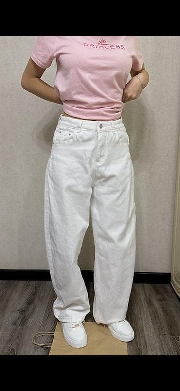 Джинсы, Трубы, Высокая талия, M, L — 1
