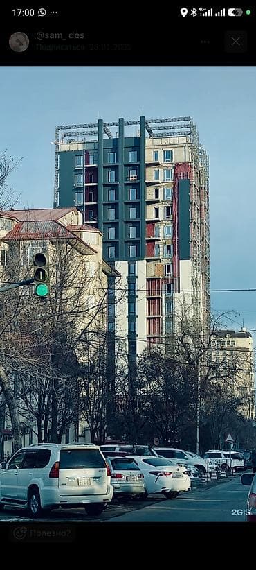 Квартиры: 2 комнаты, 85 м², Бишкек Парк ТРЦ Элитка, 14 этаж, ПСО (под самоотделку) — 2