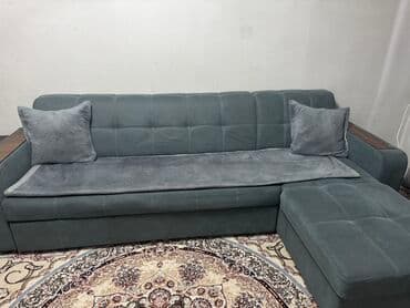 угловой диван новый: Угловой диван, C подушками, Трехместный — 1