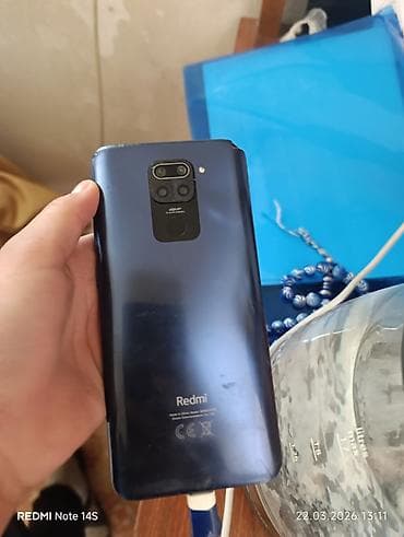 core i3 10100f: Redmi, Redmi Note 9, Б/у, 64 ГБ, цвет - Синий, 2 SIM — 1