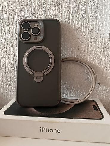 mi note 8: IPhone 15 Pro Max, Б/у, 256 ГБ, Natural Titanium, Защитное стекло, Чехол, Кабель, 85 % — 1