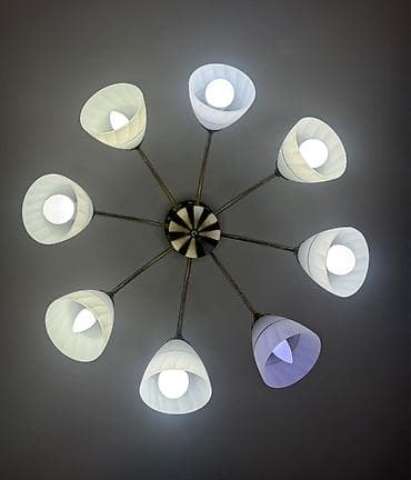 люстра плафон: Потолочная люстра с 8 плафонами - Тип: потолочная, центральное — 2