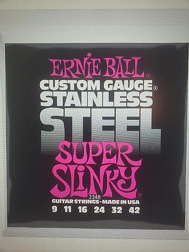 Струны Made in USA Ernie Ball SUPER SLINKY stainless steel — 1