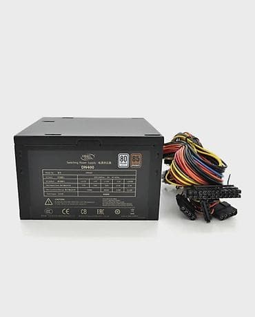 Настольные ПК и комплектующие: Блок питания, Б/у, DeepCool, 400 Вт, 80 Plus, 400 Вт — 1