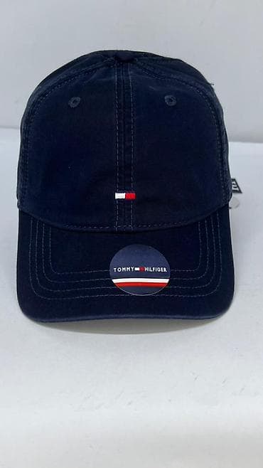 Бейсболка Tommy Hilfiger, темно-синяя. - Классическая 6-панельная