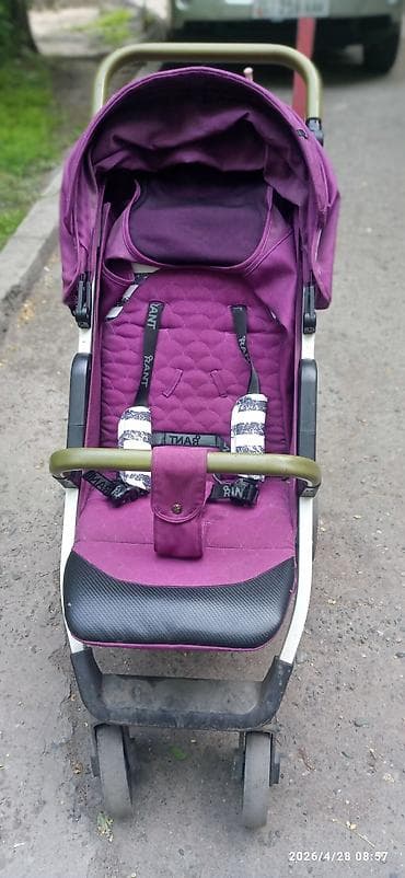 cam коляску 3в1: Прогулочная коляска RANT Vega, фиолетовая - Легкая складная рама из — 9