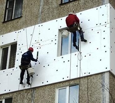 Утепление: Утепление и отделка фасадов с промышленного альпинизма - Монтаж — 1