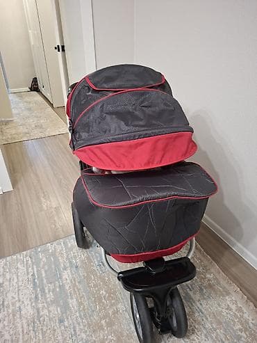 детские коляски для зимы: Коляска, Другой бренд, цвет - Черный, Б/у, Самовывоз — 6