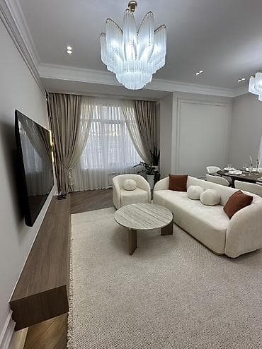 2 комнаты, 75 м², Элитка, Асанбай мкр Элитка, 1 этаж, Дизайнерский ремонт — 7